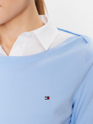 Tommy Hilfiger dámský světle modrý svetr - S (C1Z)