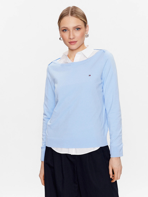 Tommy Hilfiger dámský světle modrý svetr - S (C1Z)