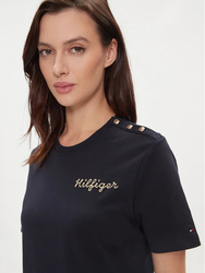 Tommy Hilfiger dámské tmavě modré triko - XS (DW5)