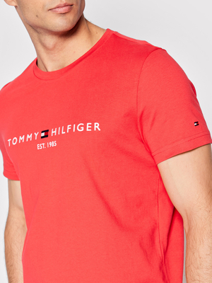 Tommy Hilfiger pánské červené tričko Logo - S (XK3)