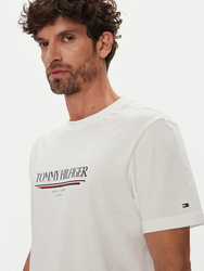 Tommy Hilfiger pánské bílé tričko - L (YBR)