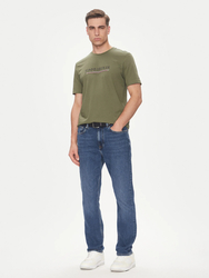 Tommy Hilfiger pánské khaki tričko - L (PLI)