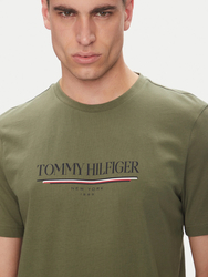 Tommy Hilfiger pánské khaki tričko - L (PLI)