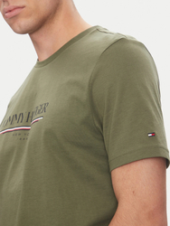 Tommy Hilfiger pánské khaki tričko - L (PLI)