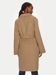 Tommy Hilfiger dámský hnědý vlněný kabát  - 36 (GWE)