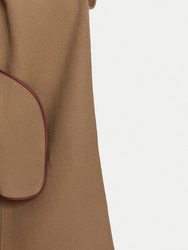 Tommy Hilfiger dámský hnědý vlněný kabát  - 36 (GWE)