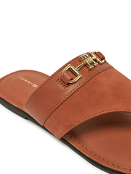 Tommy Hilfiger dámské hnědé žabky - 36 (GPA)