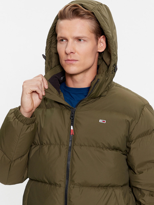 Tommy Jeans pánská zelená zimní bunda - XL (MR1)