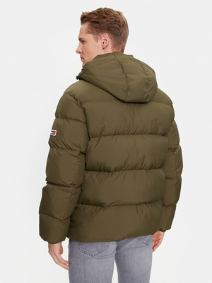 Tommy Jeans pánská zelená zimní bunda - XL (MR1)
