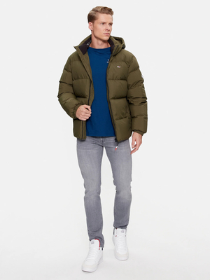 Tommy Jeans pánská zelená zimní bunda - XL (MR1)