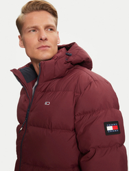 Tommy Jeans pánská vínová bunda - M (VLP)