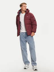Tommy Jeans pánská vínová bunda - M (VLP)