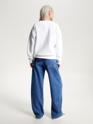 Tommy Jeans dámská bílá mikina - S (YBR)