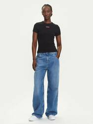 Tommy Jeans dámské černé tričko - L (BDS)