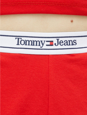 Tommy Jeans dámské červené šortky - S (XNL)