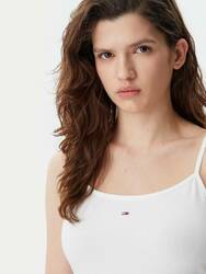 Tommy Jeans dámské bílé tílko  - XS (YBL)