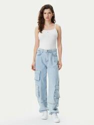 Tommy Jeans dámské bílé tílko  - XS (YBL)