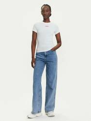 Tommy Jeans dámské bílé tričko - XS (YBL)