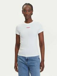 Tommy Jeans dámské bílé tričko - XS (YBL)