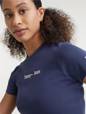  Tommy Jeans dámské tmavě modré tričko - M (C87)