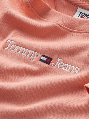 Tommy Jeans dámské broskvové tričko - L (TKL)