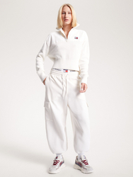Tommy Jeans dámský bílý svetr - XS (YBH)