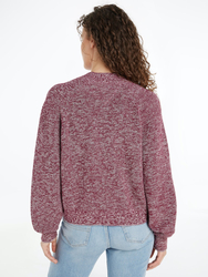 Tommy Jeans dámský vínový svetr - XS (VVK)