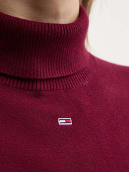 Tommy Jeans dámský vínový rolák - XS (VLP)