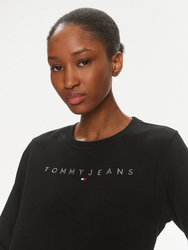 Tommy Jeans dámská černá mikina Tonal Linear - M (BDS)