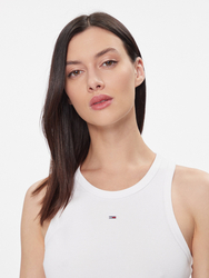 Tommy Jeans dámské bílé letní šaty Essential - L (YBR)