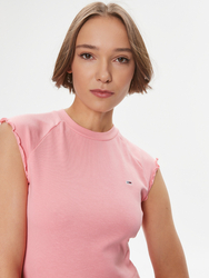 Tommy Jeans dámské růžové každodenní šaty Babylock - M (TIC)