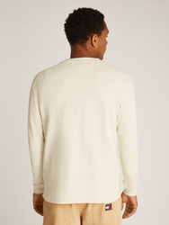 Tommy Jeans pánské béžové triko - XXL (ACG)
