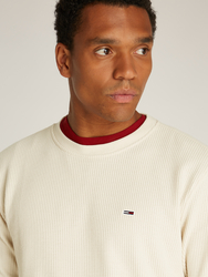 Tommy Jeans pánské béžové triko - XXL (ACG)