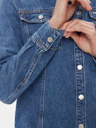 Tommy Jeans dámské modré džínové šaty - S (1A5)