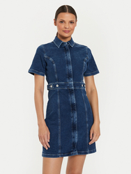 Tommy Jeans dámské modré džínové šaty - XS (1A5)
