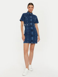 Tommy Jeans dámské modré džínové šaty - XS (1A5)