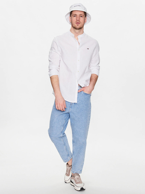 Tommy Jeans pánská bílá košile - L (YBR)