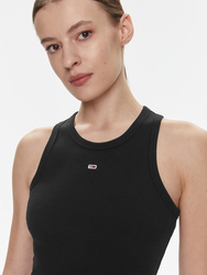 Tommy Jeans dámské černé letní šaty Essential - L (BDS)