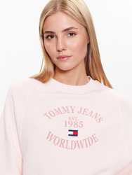 Tommy Jeans dámská trůžová mikina WORLDWIDE - L (TJ9)