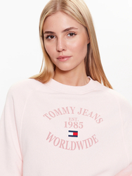 Tommy Jeans dámská růžová mikina WORLDWIDE - M (TJ9)