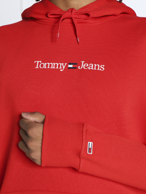 Tommy Jeans pánská červená mikina - L (XNL)