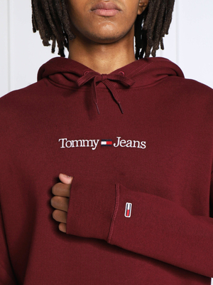 Tommy Jeans pánská vínová mikina - L (VLP)