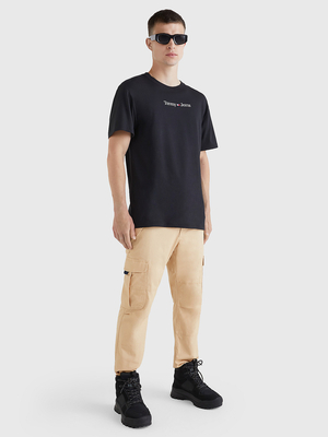 Tommy Jeans pánské černé tričko - L (BDS)