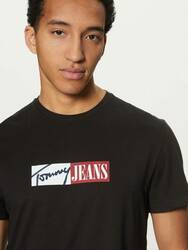 Tommy Jeans pánské černé tričko - L (BDS)
