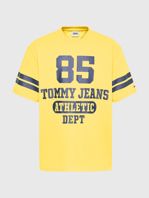 Tommy Jeans pánské žluté tričko Skater - S (ZFM)