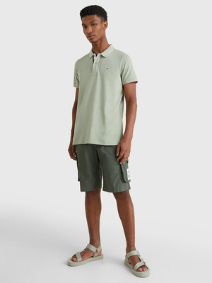 Tommy Jeans pánské světle zelené polo tričko - S (PMI)