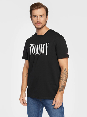 Tommy Jeans pánské černé tričko - S (BDS)