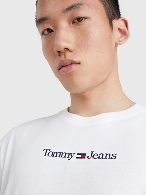 Tommy Jeans pánské bílé tričko - M (YBR)