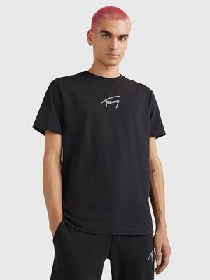 Tommy Jeans pánské černé triko SIGNATURE - L (BDS)