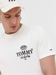 Tommy Jeans pánské bílé tričko - M (YBH)